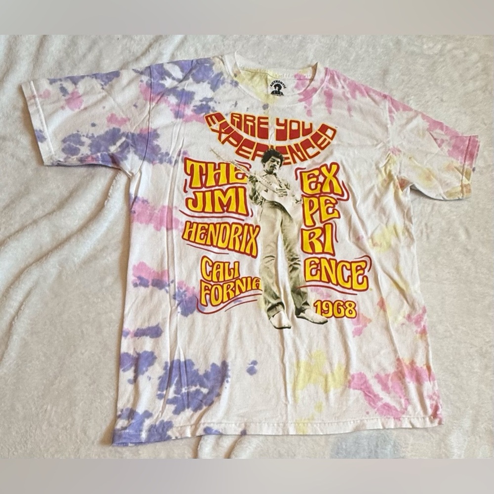 Authentic Hendrix Experienced Tour Tie Dye Tee Size Medium